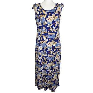 Disney Store Dress Women's Size Small Mickey Mouse Hawaiian Floral Print AOP